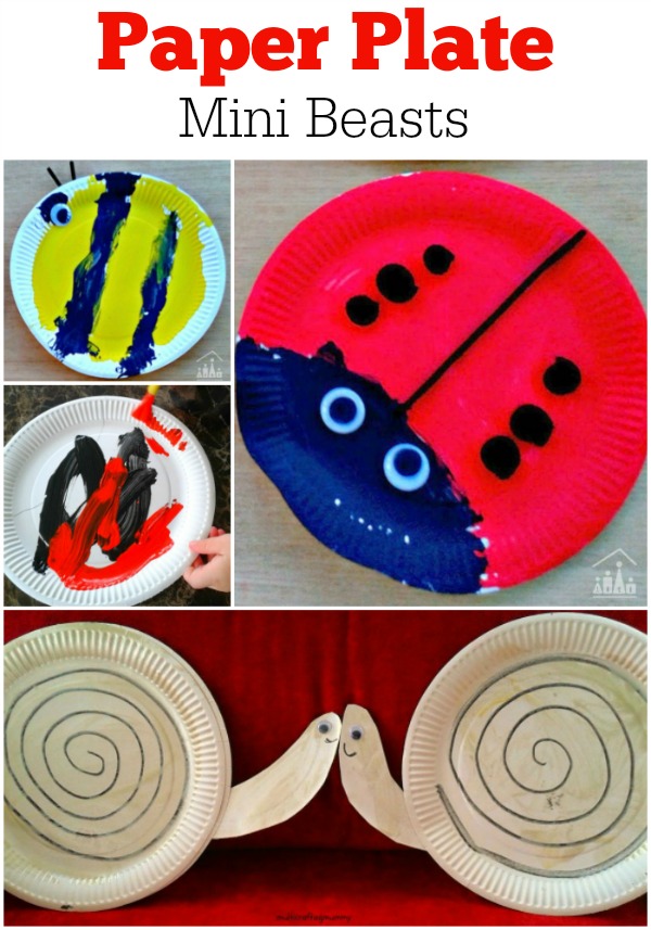 Paper Plate Mini Beasts Bees Ladybirds Snails