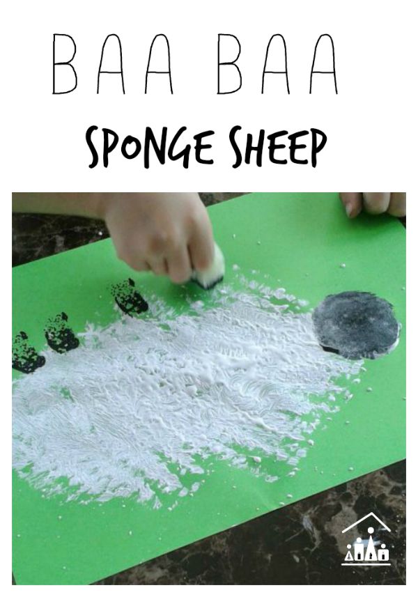 sheep sponge painting