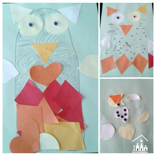 autumn owl collage