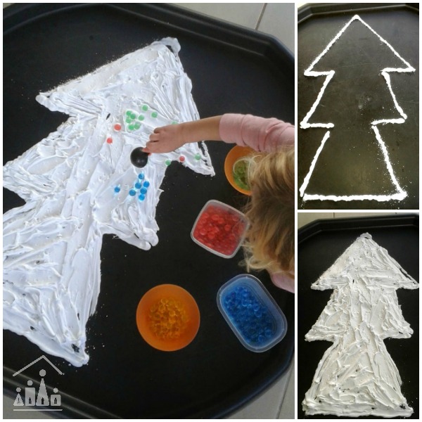 Christmas Tree Messy Play Activity for Kids