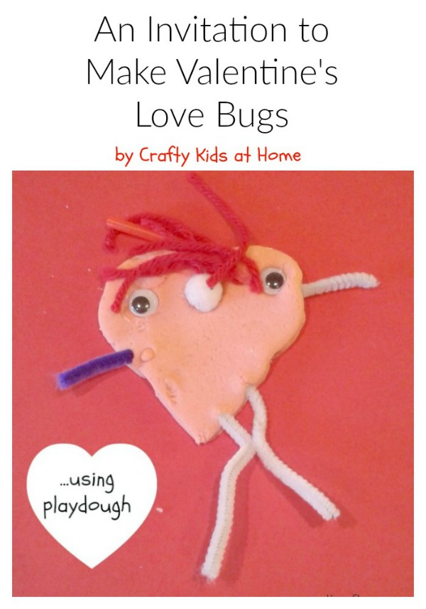 valentines day play dough love bugs 