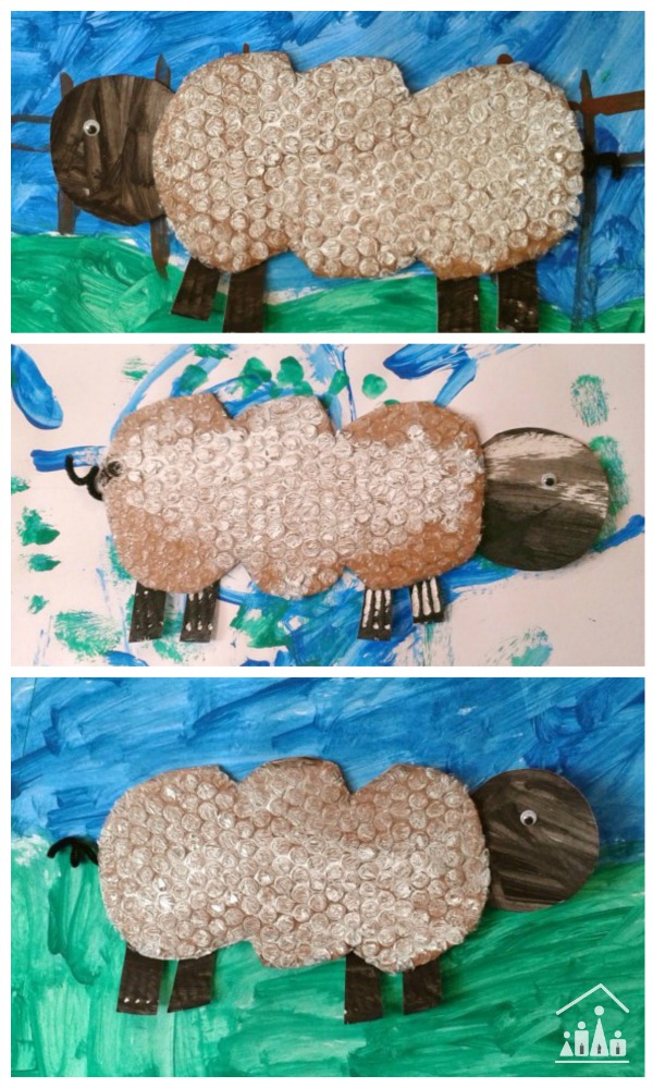 Paper plate sheep craft - This crafty family