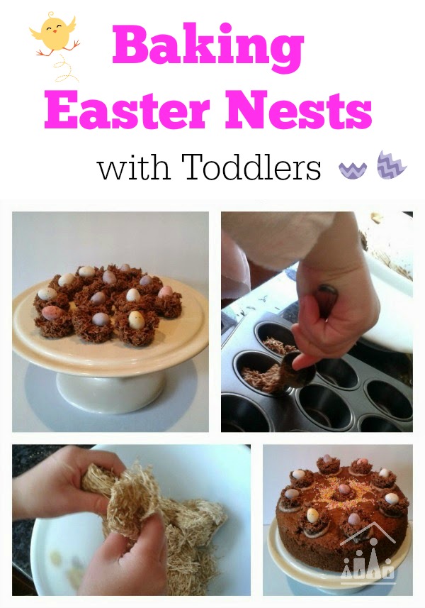 Baking Easter Nests with Toddlers 