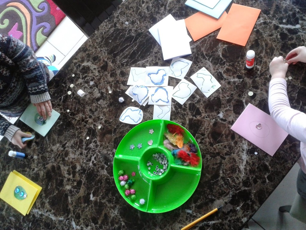 decorating easter cards