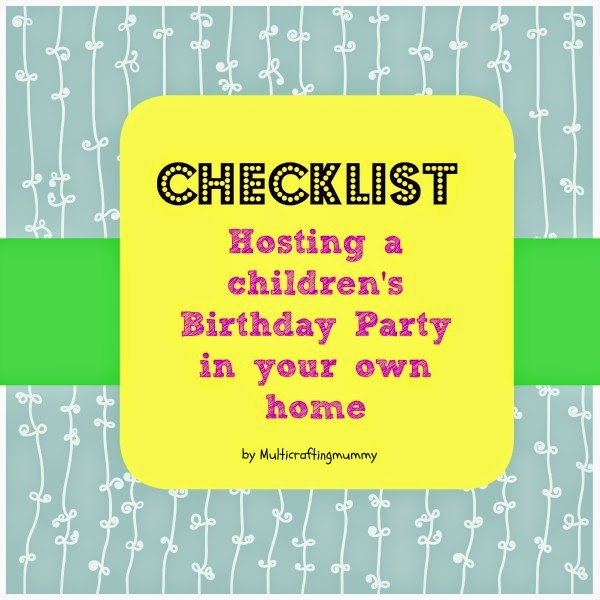 Checklist Hosting a Children's Birthday Party