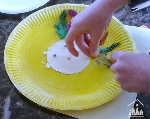 Crazy Chick Paper Plate Craft for Kids