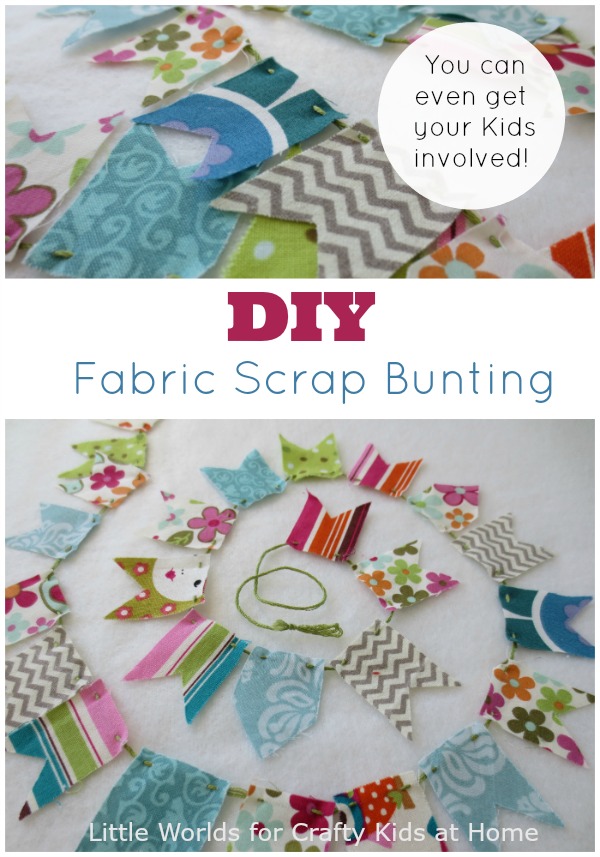 DIY Fabric Scrap Bunting 