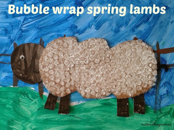 Bubble Crafts for Kids spring lambs