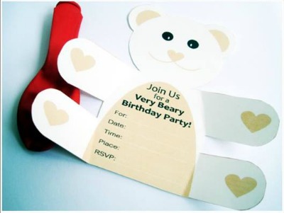 teddy bear printable invitation