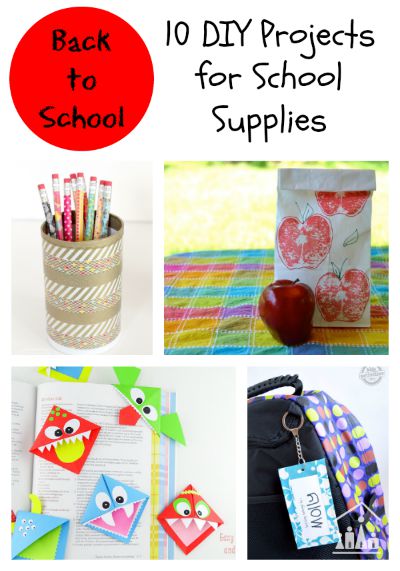 back to school 10 DIY projects for school supplies