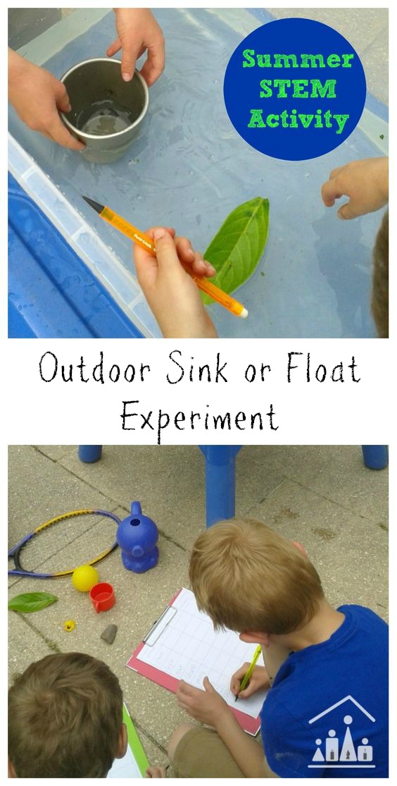 Outdoor sink or float experiment