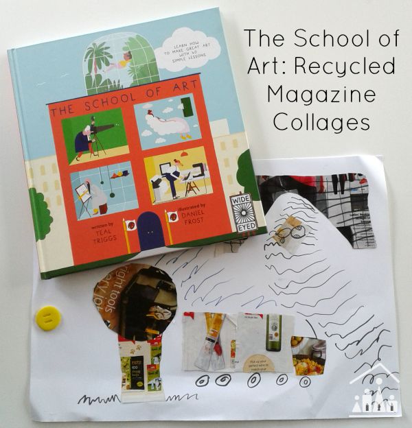 school of art recycled magazine collages