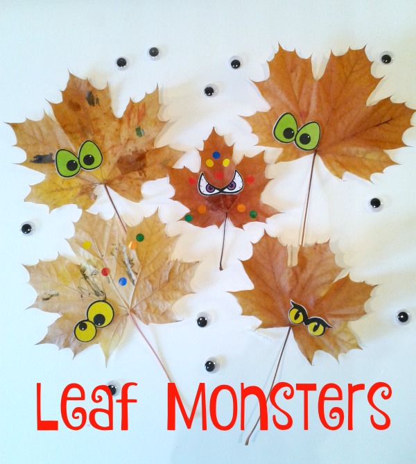 Making Monsters Leaf Craft for Kids