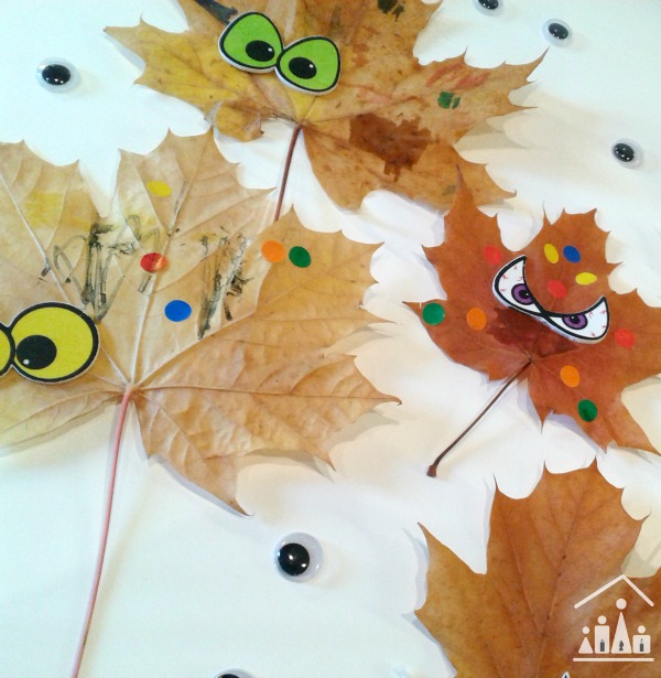 Making Monsters Leaf Craft for Kids