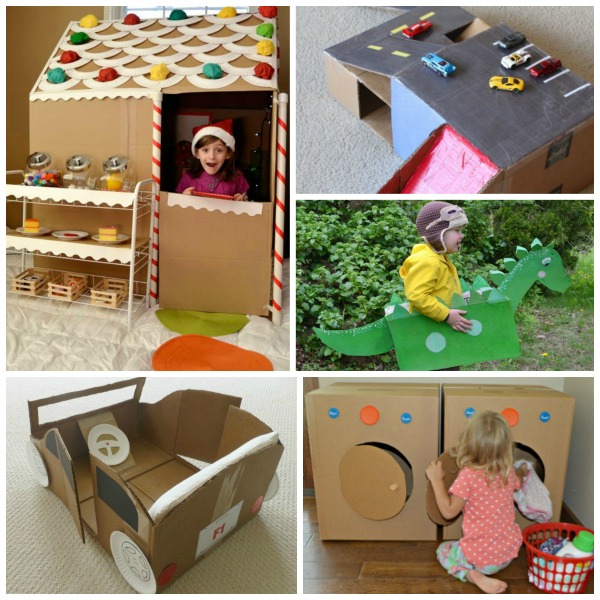 cardboard box imaginative play