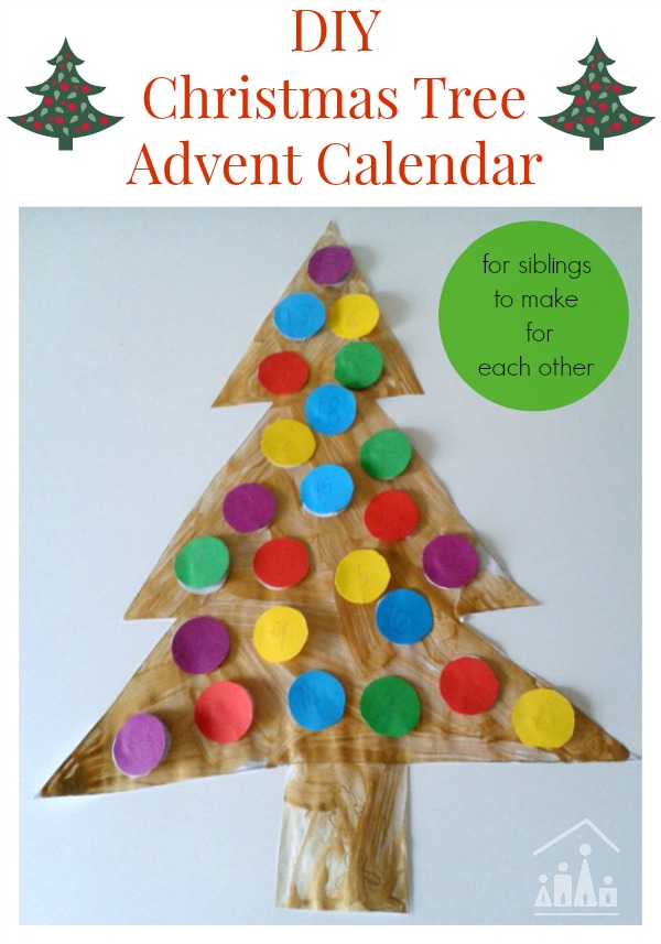 diy christmas tree advent calendars