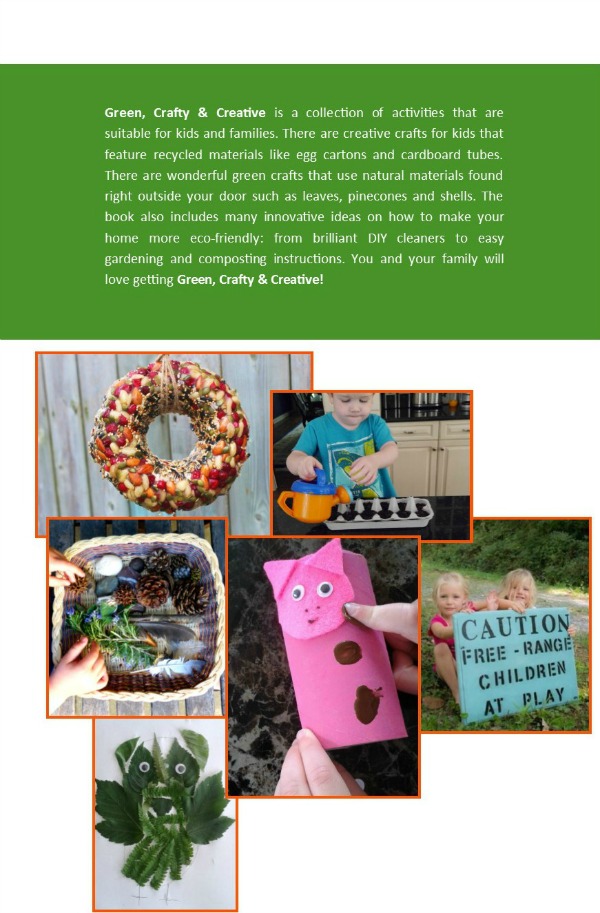 green crafty creative natural recycled activities for kids backcover