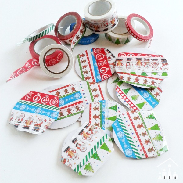 washi tape cards for kids baubles