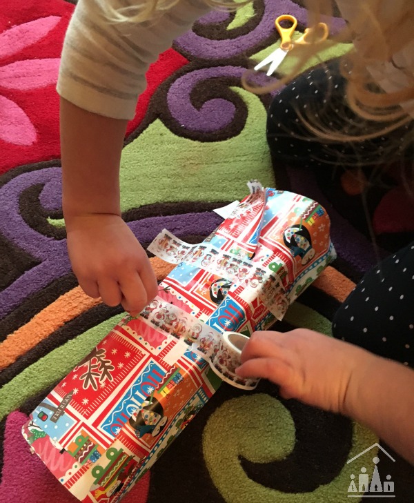 fine motor skills wrapping station