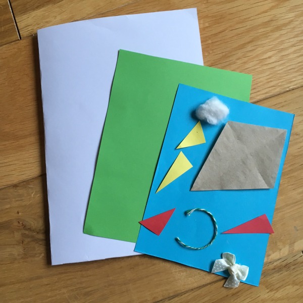materials to make a kids kite collage