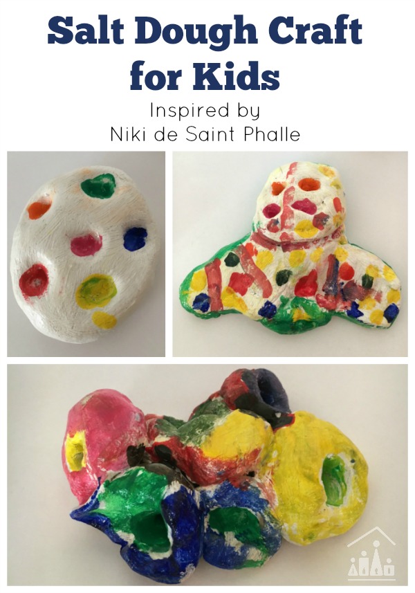Salt dough Craft inspired by Niki de Saint Phalle