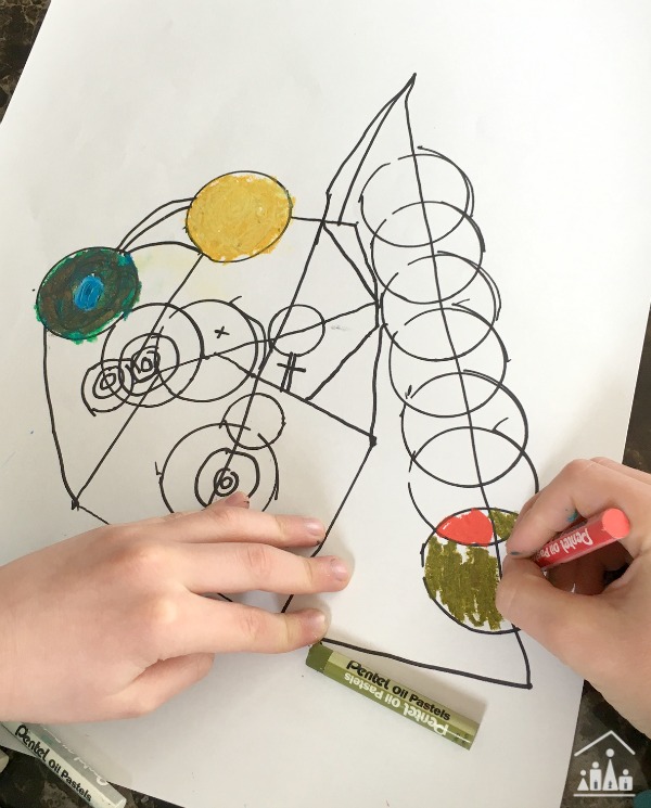 Exploring art with kids Kandinsky Lines and Circles 