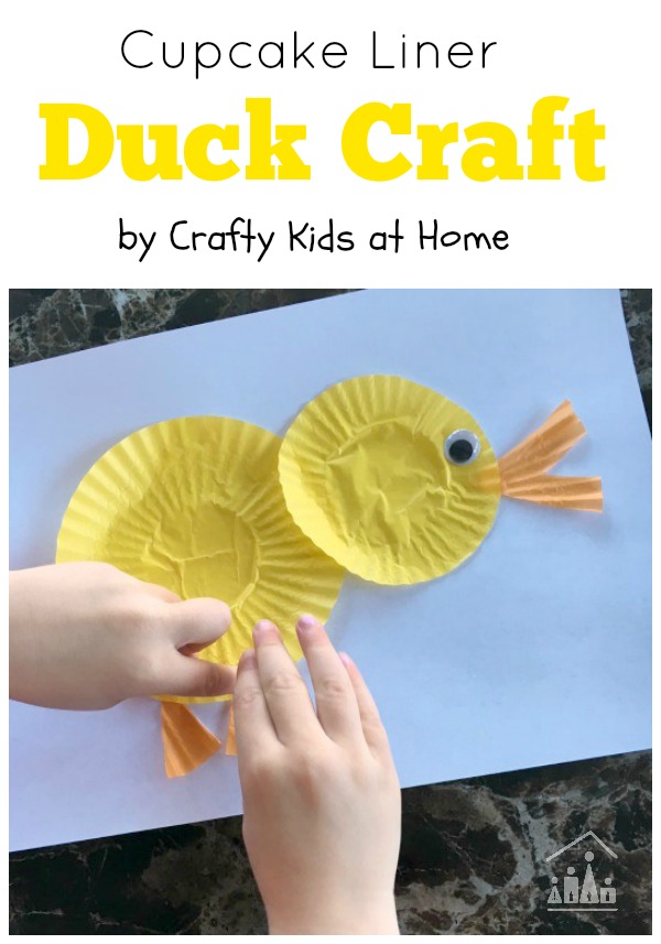 Cupcake liner duck craft 