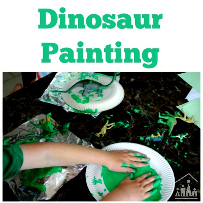 Dinosaur Painting on Foil