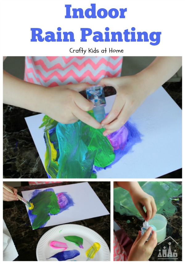 Indoor Rain Painting for Preschoolers