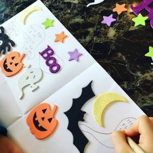 Halloween sensory bin for kids