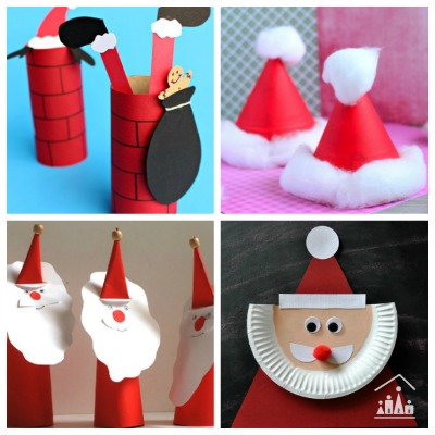 11 Santa Crafts for Kids to make in the Holidays