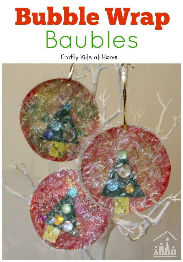 Christmas tree bubble wrap baubles 