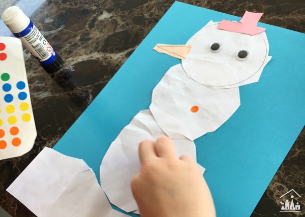 Decorating a Snowman collage