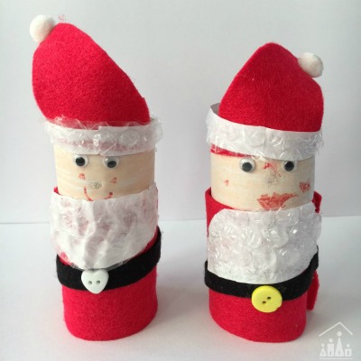 Bubble Wrap Santa Christmas Craft for Kids