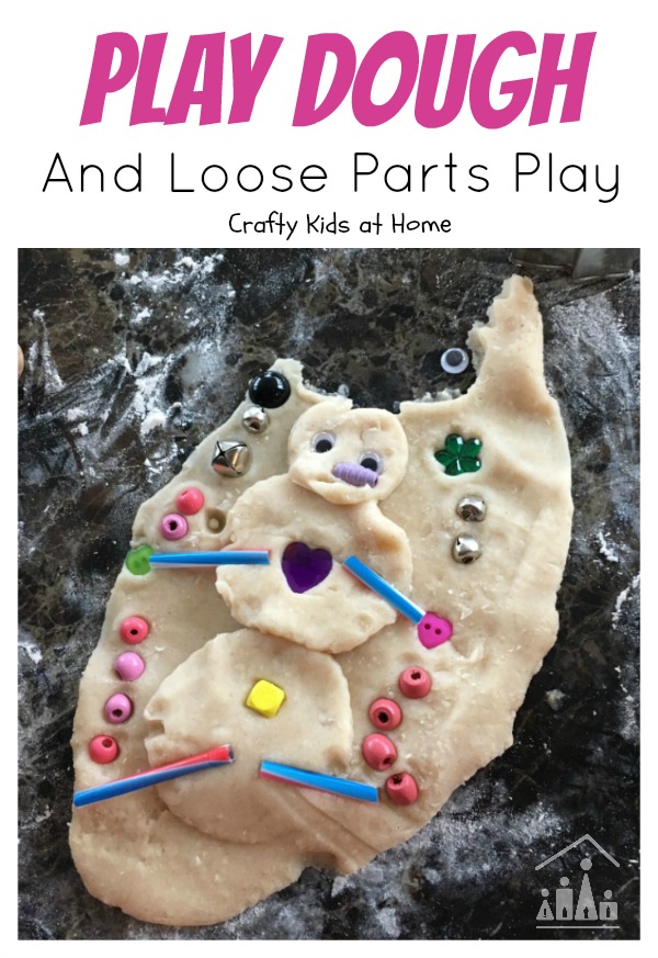 Play dough and loose parts play 