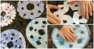 Bubble Wrap Snowflake Art Project for Kids