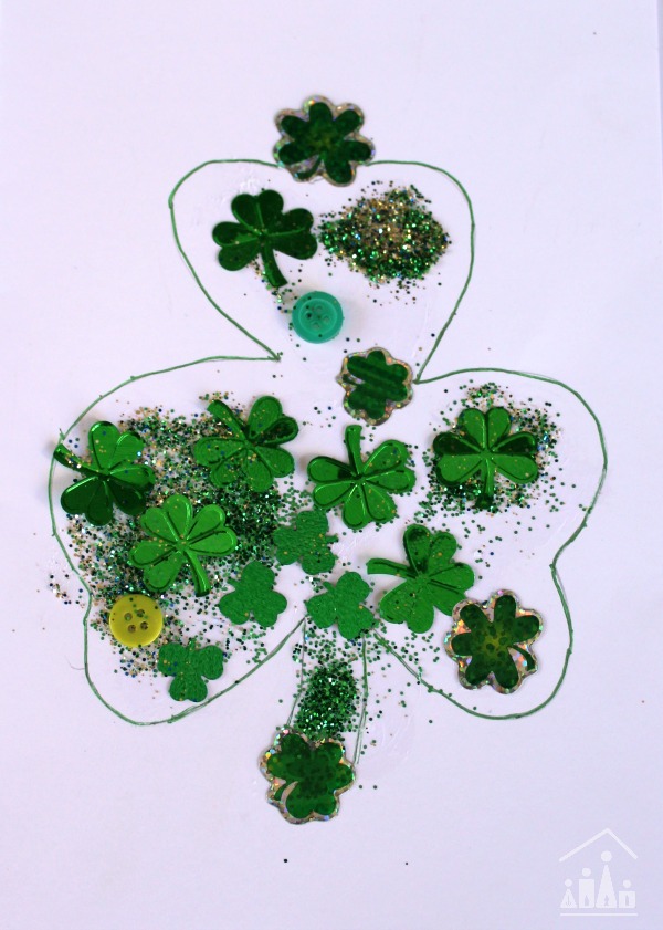 Shamrock Collage for a DIY St Patricks Day Card